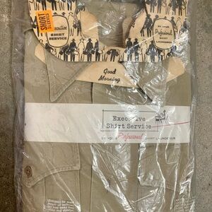 Late ‘60s Army Khaki Short Sleeve Shirt - Heavy Starch